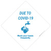 Due To Covid-19 Please Wash Your Hands Frequently - Placard Sign Due To Covid-19 Please Wash Your Hands Frequently - Placard Sign