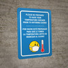 Temperature Check Prior to Entering Casino Bilingual Spanish Portrait with Emoji - Wall Sign Temperature Check Prior to Entering Casino Bilingual Spanish Portrait with Emoji - Wall Sign
