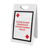 Please Do Not Congregate Around Gaming Tables Diamond Playing Card - A-Frame Sign