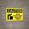 Caution: Back Safety - Wall Sign Caution: Back Safety - Wall Sign