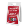 Casino Valet Parking - Please Wait Here Bilingual Spanish Portrait with Emoji - A-Frame Sign Casino Valet Parking - Please Wait Here Bilingual Spanish Portrait with Emoji - A-Frame Sign