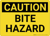 Caution: Bite Hazard - Wall Sign Caution: Bite Hazard - Wall Sign