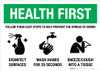 Health First: Easy Steps To Prevent Germs Landscape - Wall Sign
