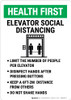 Health First: Elevator Social Distancing Portrait - Wall Sign Health First: Elevator Social Distancing Portrait - Wall Sign
