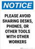 Notice: Please Avoid Sharing Portrait - Wall Sign