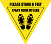 Please Stand 6 Feet Apart From Others Shoe Prints Yield Please Stand 6 Feet Apart From Others Shoe Prints Yield