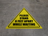 Please Stand 6 Feet Apart While Waiting Triangle Please Stand 6 Feet Apart While Waiting Triangle