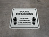 Social Distancing Please Stand In The Frame Shoe Prints Square