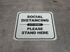 Social Distancing Please Stand Here 6 Ft Apart Square - Floor Sign Social Distancing Please Stand Here 6 Ft Apart Square - Floor Sign