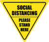 Social Distancing Please Stand Here Yield - Floor Sign Social Distancing Please Stand Here Yield - Floor Sign