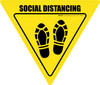 Social Distancing Shoe Prints Yield - Floor Sign Social Distancing Shoe Prints Yield - Floor Sign