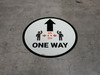 One Way Sign Icon Black - Floor Sign