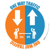 One Way Traffic - Arrows with Icon - Floor Sign One Way Traffic - Arrows with Icon - Floor Sign