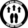 One Way Traffic - Feet - Floor Sign One Way Traffic - Feet - Floor Sign