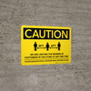Caution: We are Limiting the Number of Customers in Store with Icon Landscape - Wall Sign Caution: We are Limiting the Number of Customers in Store with Icon Landscape - Wall Sign