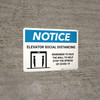 Notice: Elevator Social Distancing - Remember To Face The Wall with Icon Landscape - Wall Sign Notice: Elevator Social Distancing - Remember To Face The Wall with Icon Landscape - Wall Sign