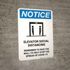 Notice: Elevator Social Distancing - Remember To Face The Wall with Icon Portrait - Wall Sign Notice: Elevator Social Distancing - Remember To Face The Wall with Icon Portrait - Wall Sign