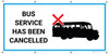 Bus Service Has Been Cancelled with Icon - Banner Bus Service Has Been Cancelled with Icon - Banner