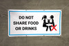 Do Not Share Food Or Drinks with Icon - Banner Do Not Share Food Or Drinks with Icon - Banner