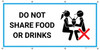Do Not Share Food Or Drinks with Icon - Banner Do Not Share Food Or Drinks with Icon - Banner