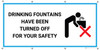 Drinking Fountains Have Been Turned Off For Your Safety with Icon - Banner