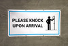 Please Knock Upon Arrival with Icon - Banner