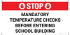 Stop Mandatory Temperature Checks Before Entering School Building - Banner
