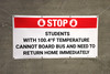 Stop Students with 100.4ºF Temperature Cannot Board Bus - Banner Stop Students with 100.4ºF Temperature Cannot Board Bus - Banner