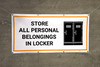 Store All Personal Belongings In Locker with Icon - Banner