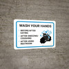 Wash Your Hands with Icon Landscape - Wall Sign Wash Your Hands with Icon Landscape - Wall Sign