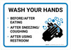 Wash Your Hands with Icon Landscape - Wall Sign Wash Your Hands with Icon Landscape - Wall Sign