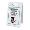 Remember Parties Could Be Deadly with Icon - A-Frame Sign Remember Parties Could Be Deadly with Icon - A-Frame Sign