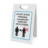 Do Not Share Personal Classroom Supplies With Others with Icon - A-Frame Sign