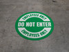 Do Not Enter Employees Only Circular (Green) - Floor Sign
