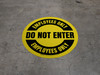 Do Not Enter Employees Only Circular (Yellow) - Floor Sign Do Not Enter Employees Only Circular (Yellow) - Floor Sign