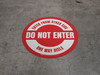 Do Not Enter Enter From Other Side One Way Aisle Circular (Red) - Floor Sign Do Not Enter Enter From Other Side One Way Aisle Circular (Red) - Floor Sign
