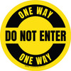 Do Not Enter One Way Circular (Yellow/Black) - Floor Sign Do Not Enter One Way Circular (Yellow/Black) - Floor Sign