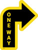 One Way Arrow Yellow (Right) - Floor Sign One Way Arrow Yellow (Right) - Floor Sign
