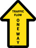 Traffic Flow One Way Arrow Yellow (Straight) - Floor Sign Traffic Flow One Way Arrow Yellow (Straight) - Floor Sign