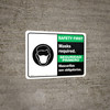 Safety First: Masks Required Bilingual with Icon Landscape - Wall Sign Safety First: Masks Required Bilingual with Icon Landscape - Wall Sign