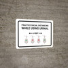 Practice Social Distancing While Using Urinal 6 Ft with Icon Landscape - Wall Sign Practice Social Distancing While Using Urinal 6 Ft with Icon Landscape - Wall Sign