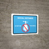 Social Distance: Do Not Use This Urinal with Icon Blue Landscape - Wall Sign Social Distance: Do Not Use This Urinal with Icon Blue Landscape - Wall Sign