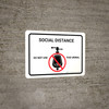 Social Distance: Do Not Use This Urinal with Icon Landscape - Wall Sign
