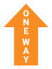 One Way Arrow Orange (Straight) - Floor Sign One Way Arrow Orange (Straight) - Floor Sign