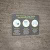 Face Coverings Face Shields and Clear Plastic Barriers with Icons Gray Landscape - Wall Sign