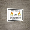 Work Together with Emojis Landscape - Wall Sign Work Together with Emojis Landscape - Wall Sign