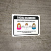 Social Distancing Help Keep Everyone Safe with Icons Landscape - Wall Sign Social Distancing Help Keep Everyone Safe with Icons Landscape - Wall Sign