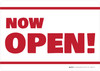Now Open! White/Red Landscape - Wall Sign Now Open! White/Red Landscape - Wall Sign