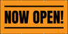 Now Open! Orange Black - Banner Now Open! Orange Black - Banner