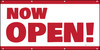 Now Open! White Red - Banner Now Open! White Red - Banner